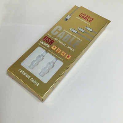 4C Burning Gold Opakowania do kabli danych Nadające się do recyklingu pudełka papierowe Sitodruk