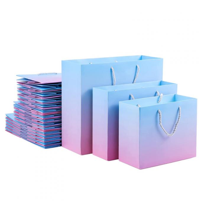 Torby papierowe z nadrukiem hologramowym z uchwytem wstążkowym Pantone 2