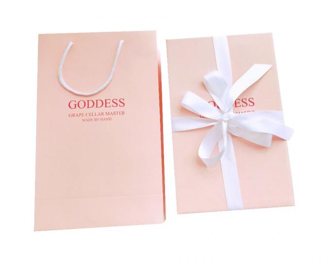 Pantone Ivory Board Kieliszki do wina Opakowanie na prezent z uchwytem PP Rope 3
