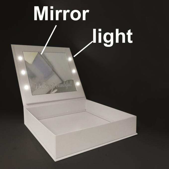 250g Art Paper Led Mirror Kartonowe pudełko podróżne do makijażu 0