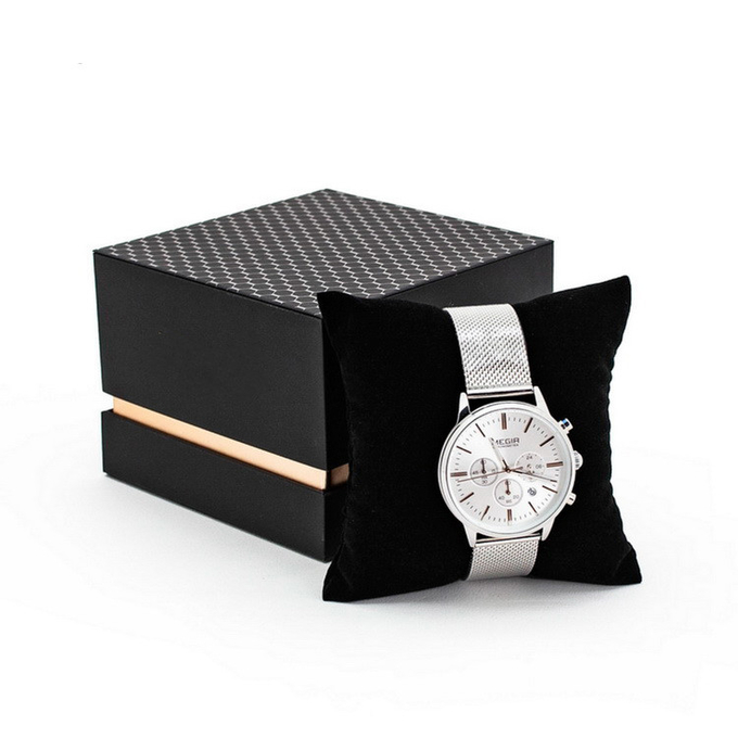 CMYK 4C Watch Box Opakowanie prezentowe Czarna pokrywa na nadgarstek i dolne pudełko OEM ODM 0