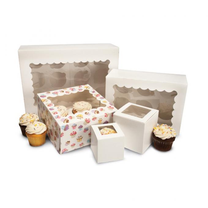Pojedyncze Mini Kraft Paper Cupcake Ciasto Pudełka 2 4 6 12 Otwory Na Ślub Boże Narodzenie 0